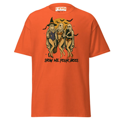 Show Me Your Boos Funny Halloween T-Shirt - Orange - T-Shirts Online