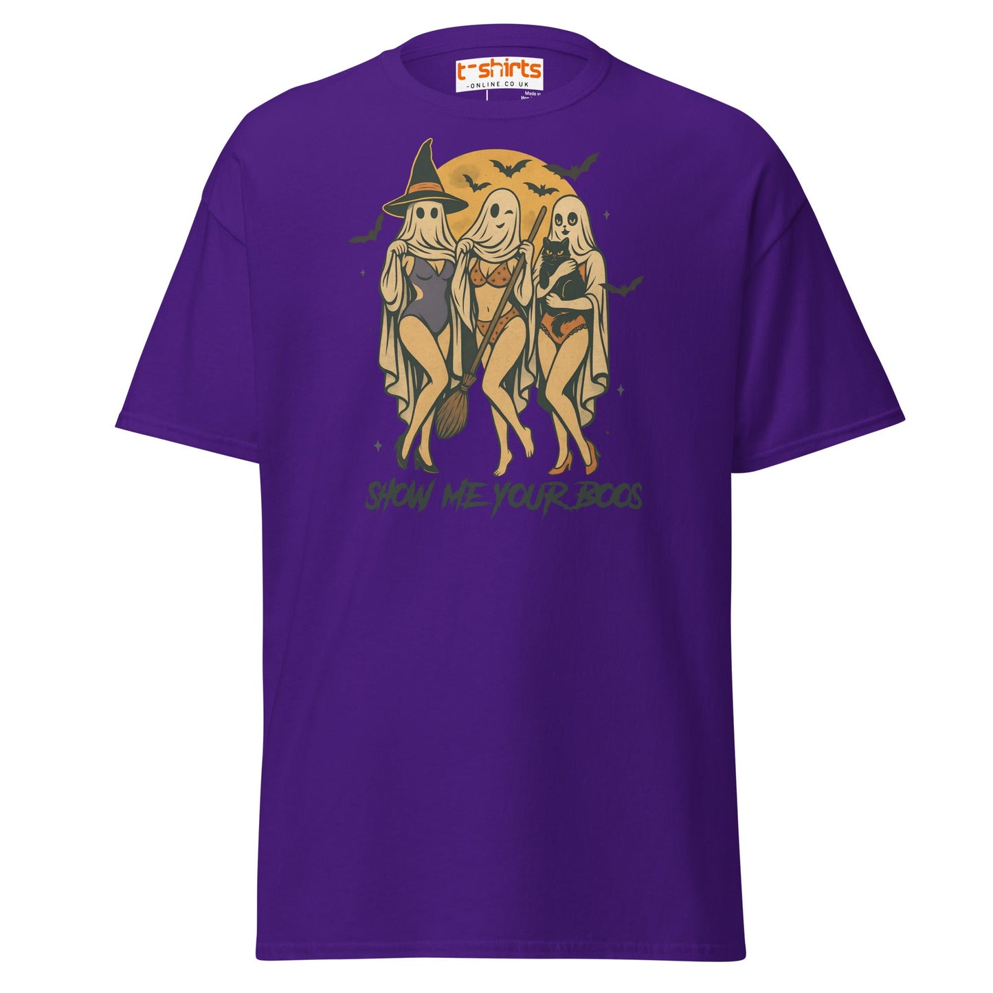 Show Me Your Boos Funny Halloween T-Shirt - Purple - T-Shirts Online