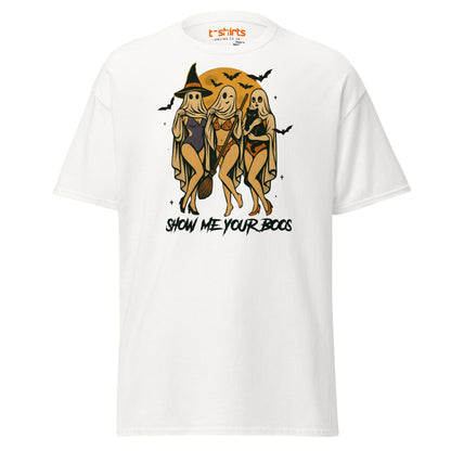 Show Me Your Boos Funny Halloween T-Shirt - White - T-Shirts Online