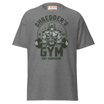 Shredder’s Gym T-Shirt | Get Shredded Funny Workout Tee - Graphite Heather - T-Shirts Online