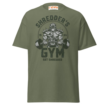 Shredder’s Gym T-Shirt | Get Shredded Funny Workout Tee - Military Green - T-Shirts Online