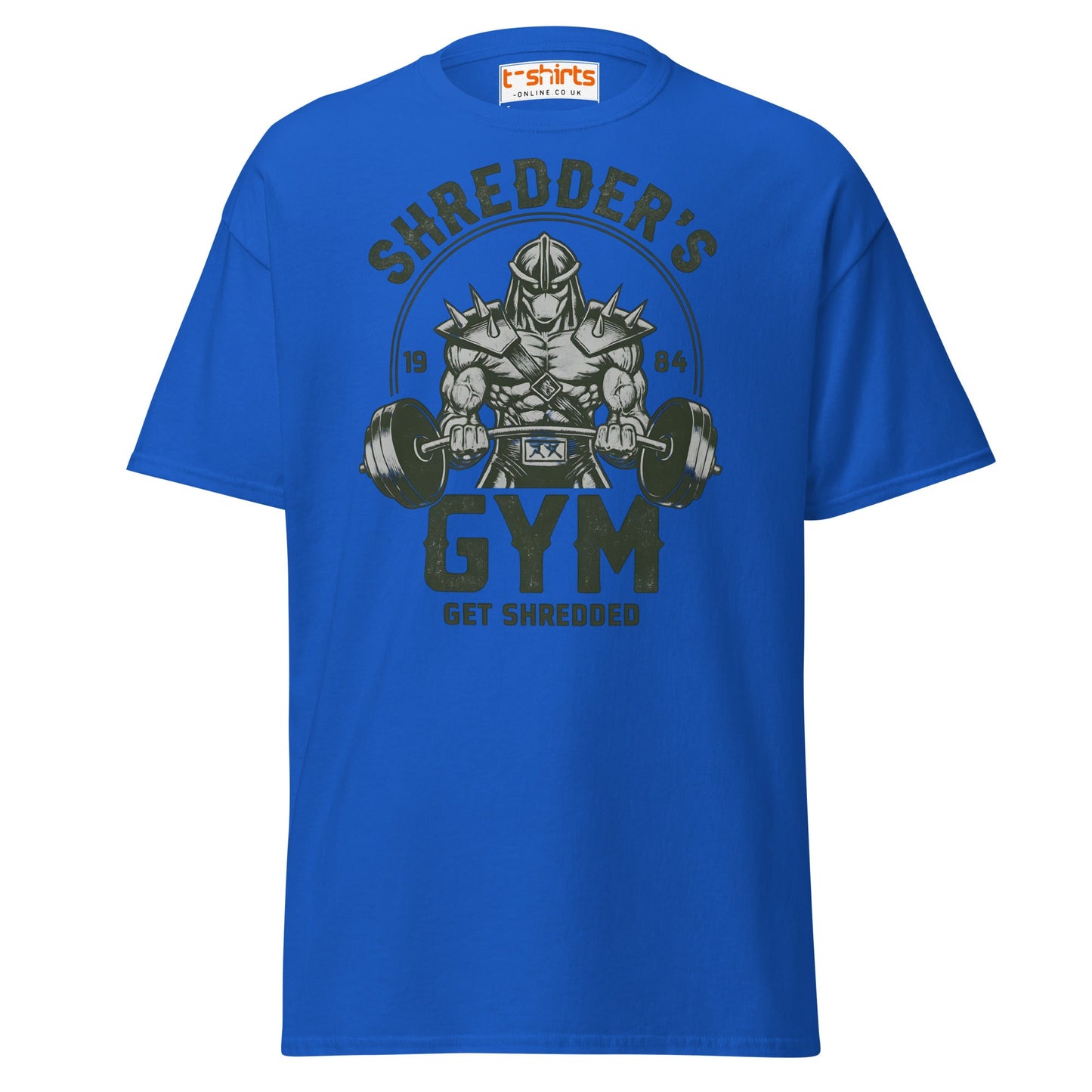 Shredder’s Gym T-Shirt | Get Shredded Funny Workout Tee - Royal - T-Shirts Online