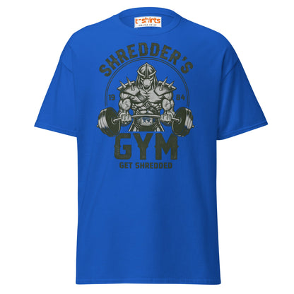 Shredder’s Gym T-Shirt | Get Shredded Funny Workout Tee - Royal - T-Shirts Online