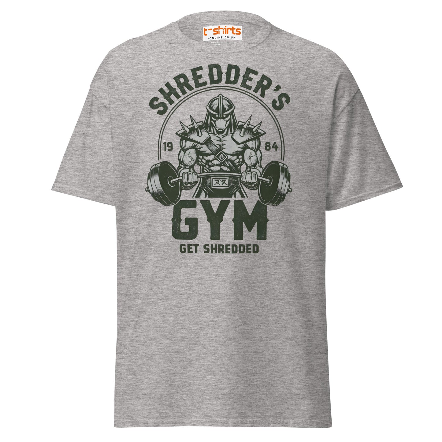 Shredder’s Gym T-Shirt | Get Shredded Funny Workout Tee - Sport Grey - T-Shirts Online