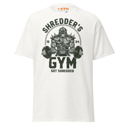 Shredder’s Gym T-Shirt | Get Shredded Funny Workout Tee - White - T-Shirts Online
