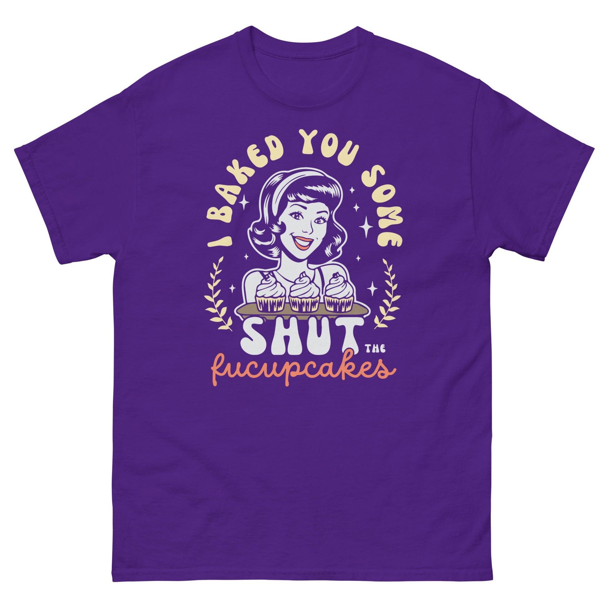 Shut The F#ckup Cakes | 18+ T-Shirt - Purple - T-Shirts Online