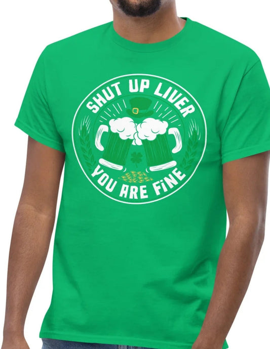 Shut up Liver | St Patrick's Day T-Shirt - Black - T-Shirts Online