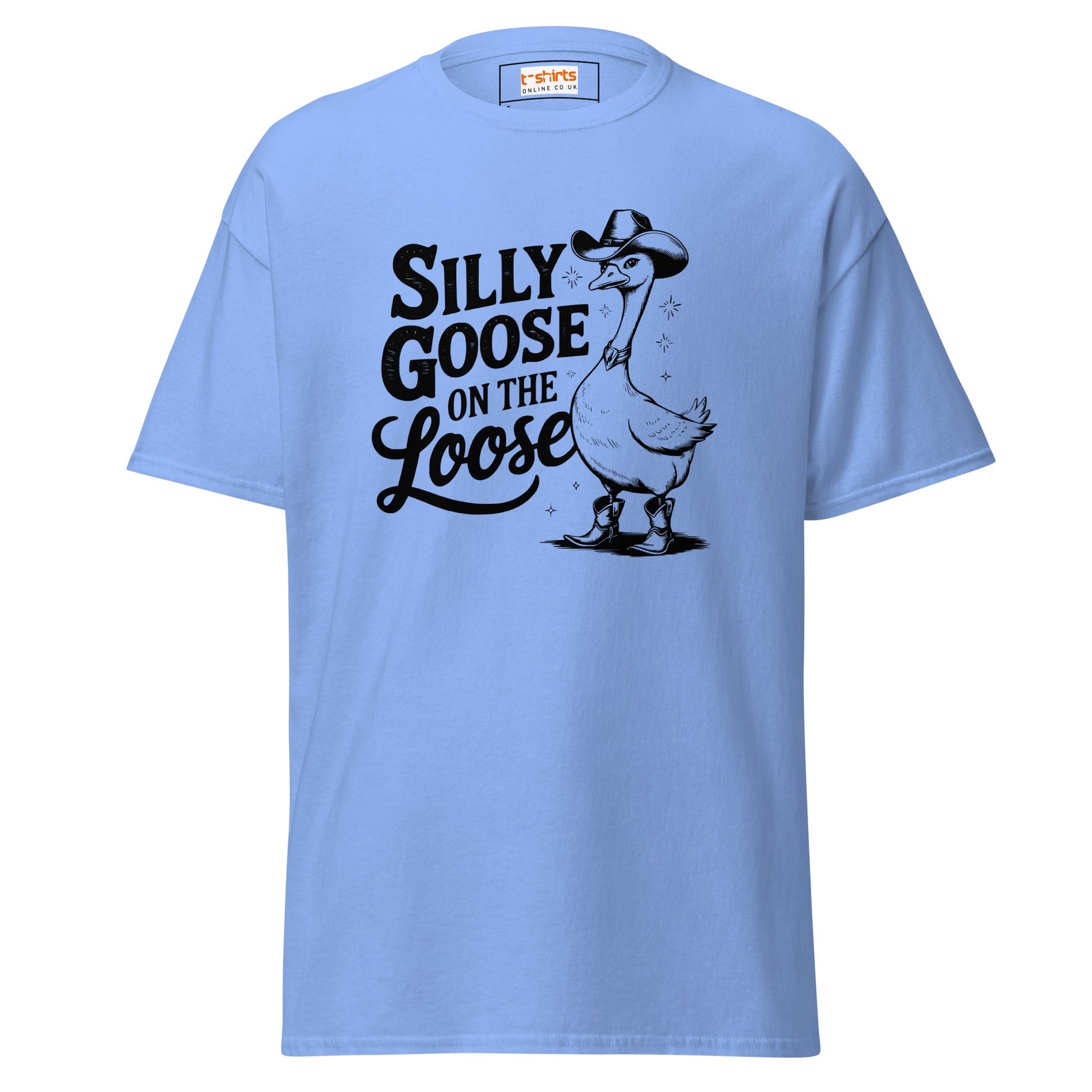 Silly Goose T-Shirt | Graphic Funny Women's Tee - Carolina Blue - T-Shirts Online