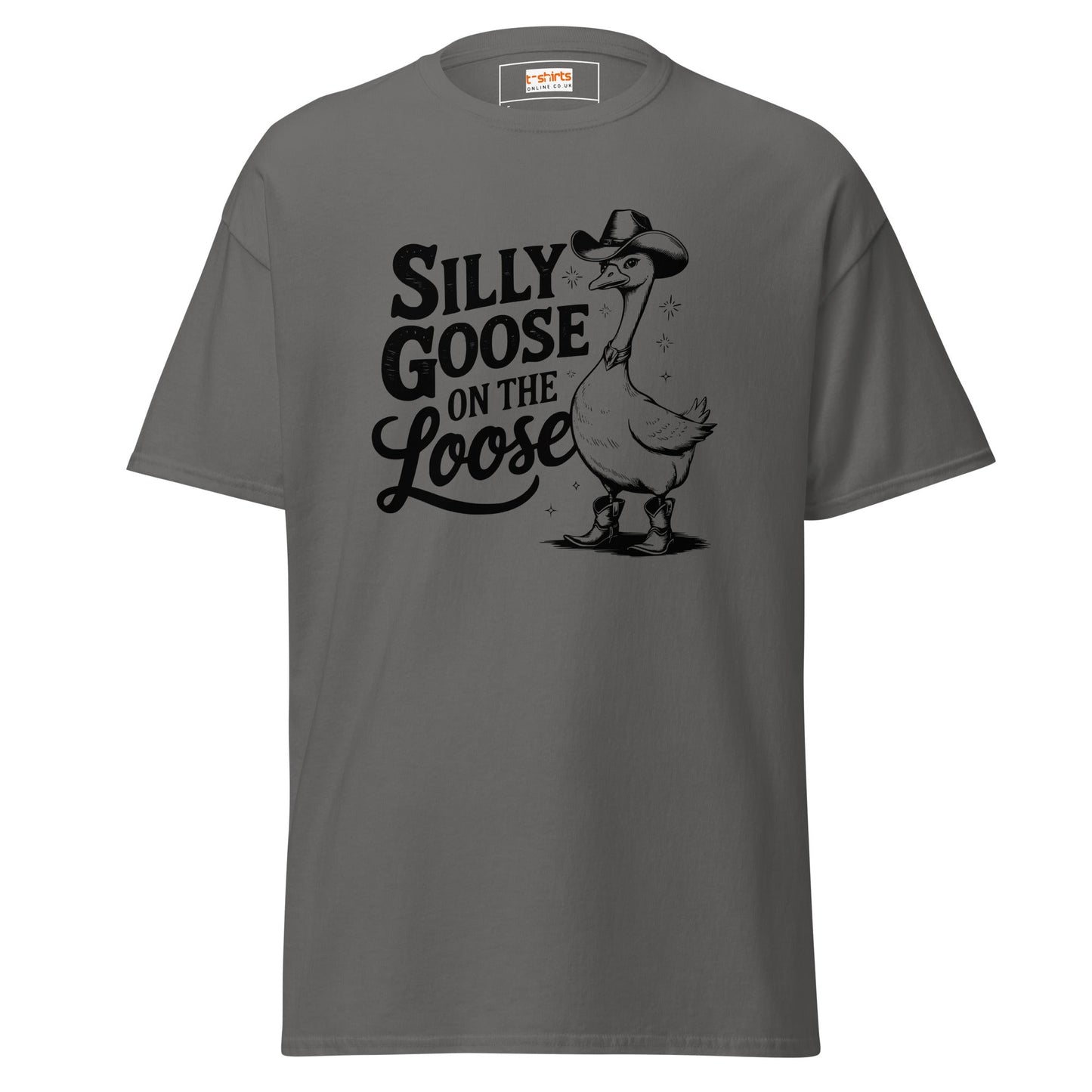 Silly Goose T-Shirt | Graphic Funny Women's Tee - Charcoal - T-Shirts Online