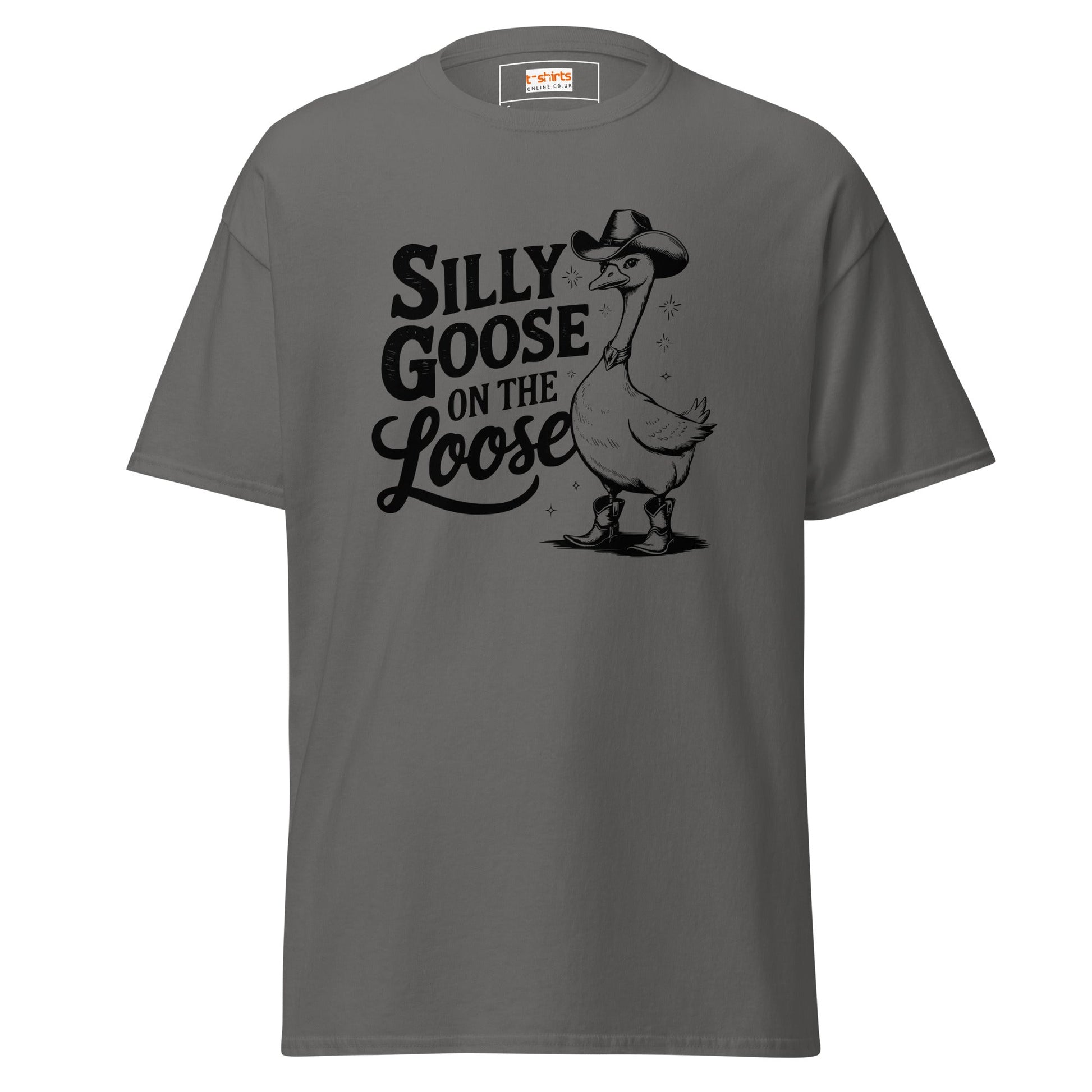 Silly Goose T-Shirt | Graphic Funny Women's Tee - Charcoal - T-Shirts Online