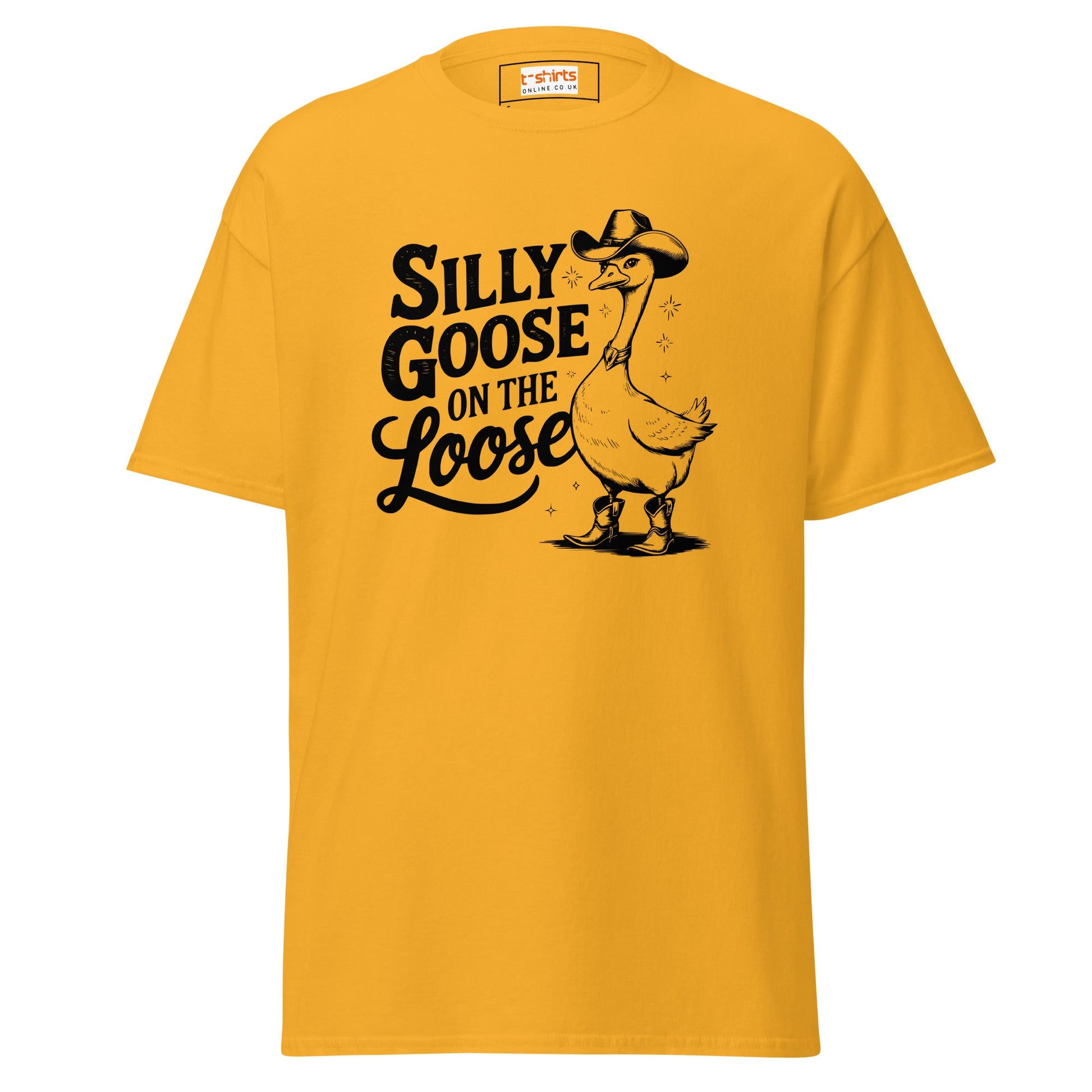 Silly Goose T-Shirt | Graphic Funny Women's Tee - Gold - T-Shirts Online