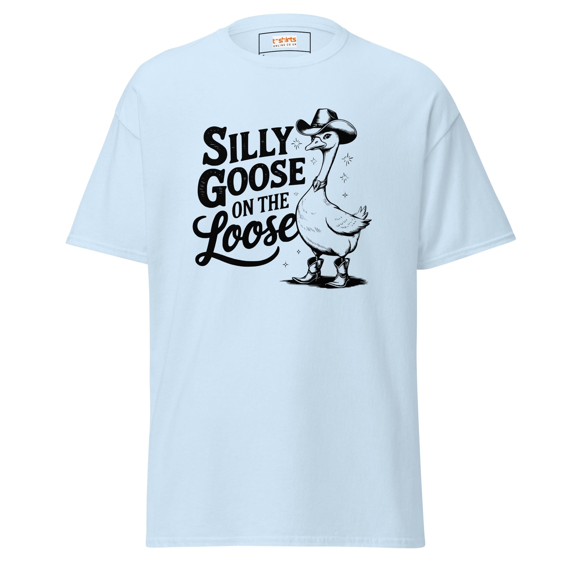 Silly Goose T-Shirt | Graphic Funny Women's Tee - Light Blue - T-Shirts Online