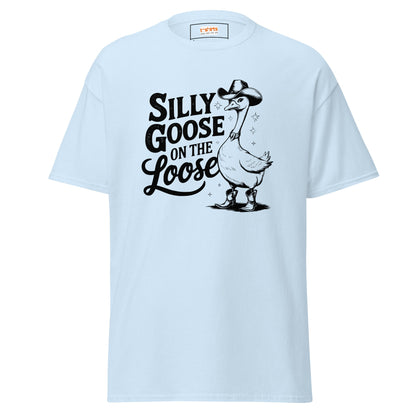 Silly Goose T-Shirt | Graphic Funny Women's Tee - Light Blue - T-Shirts Online