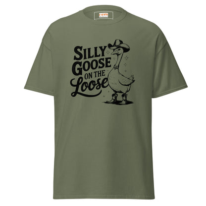 Silly Goose T-Shirt | Graphic Funny Women's Tee - Military Green - T-Shirts Online