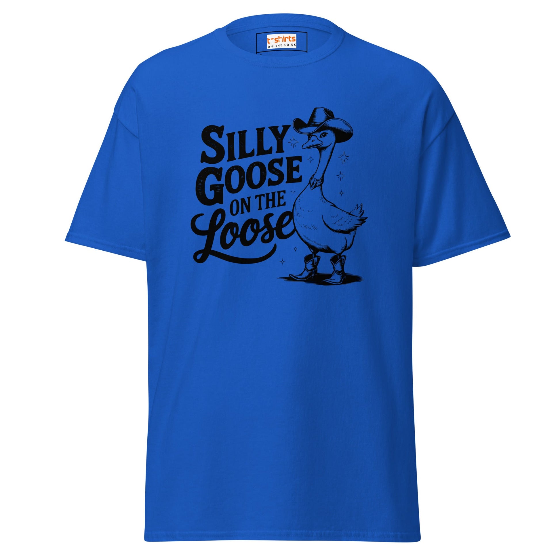 Silly Goose T-Shirt | Graphic Funny Women's Tee - Royal - T-Shirts Online