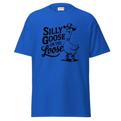 Silly Goose T-Shirt | Graphic Funny Women's Tee - Royal - T-Shirts Online