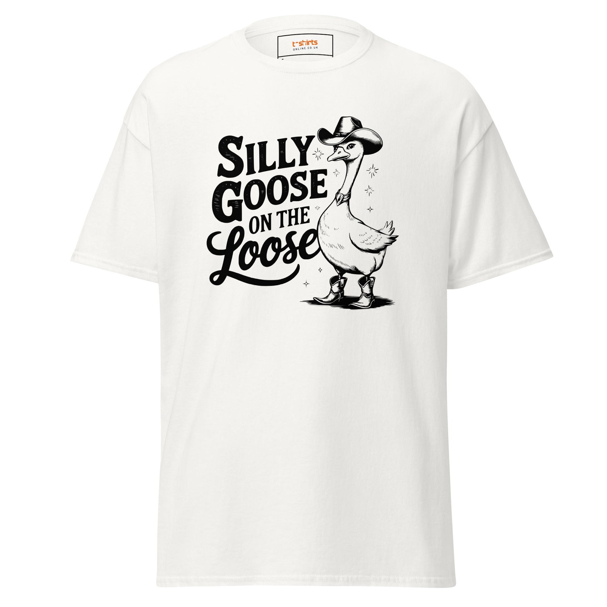 Silly Goose T-Shirt | Graphic Funny Women's Tee - White - T-Shirts Online