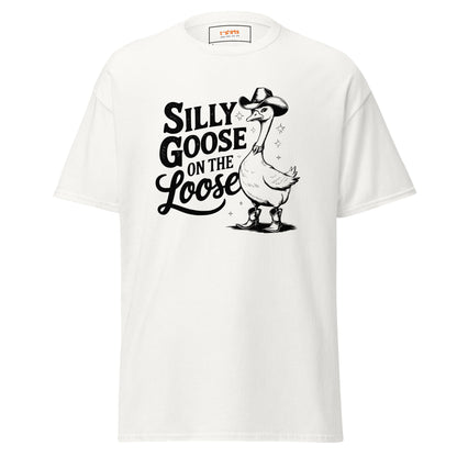 Silly Goose T-Shirt | Graphic Funny Women's Tee - White - T-Shirts Online
