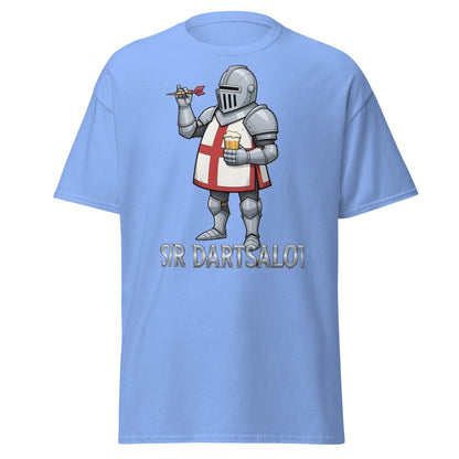 Sir Dartsalot T-Shirt - Funny Knight Darts & Beer Tee - Carolina Blue - T-Shirts Online