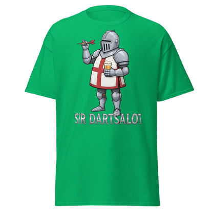 Sir Dartsalot T-Shirt - Funny Knight Darts & Beer Tee - Irish Green - T-Shirts Online