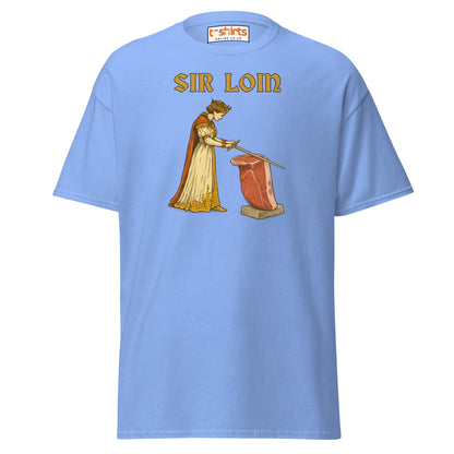 Sir Loin T-Shirt – Funny Steak Knight Pun Tee - Carolina Blue - T-Shirts Online