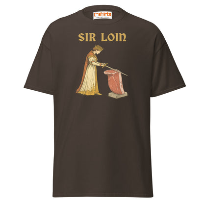 Sir Loin T-Shirt – Funny Steak Knight Pun Tee - Dark Chocolate - T-Shirts Online