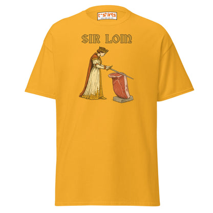 Sir Loin T-Shirt – Funny Steak Knight Pun Tee - Gold - T-Shirts Online