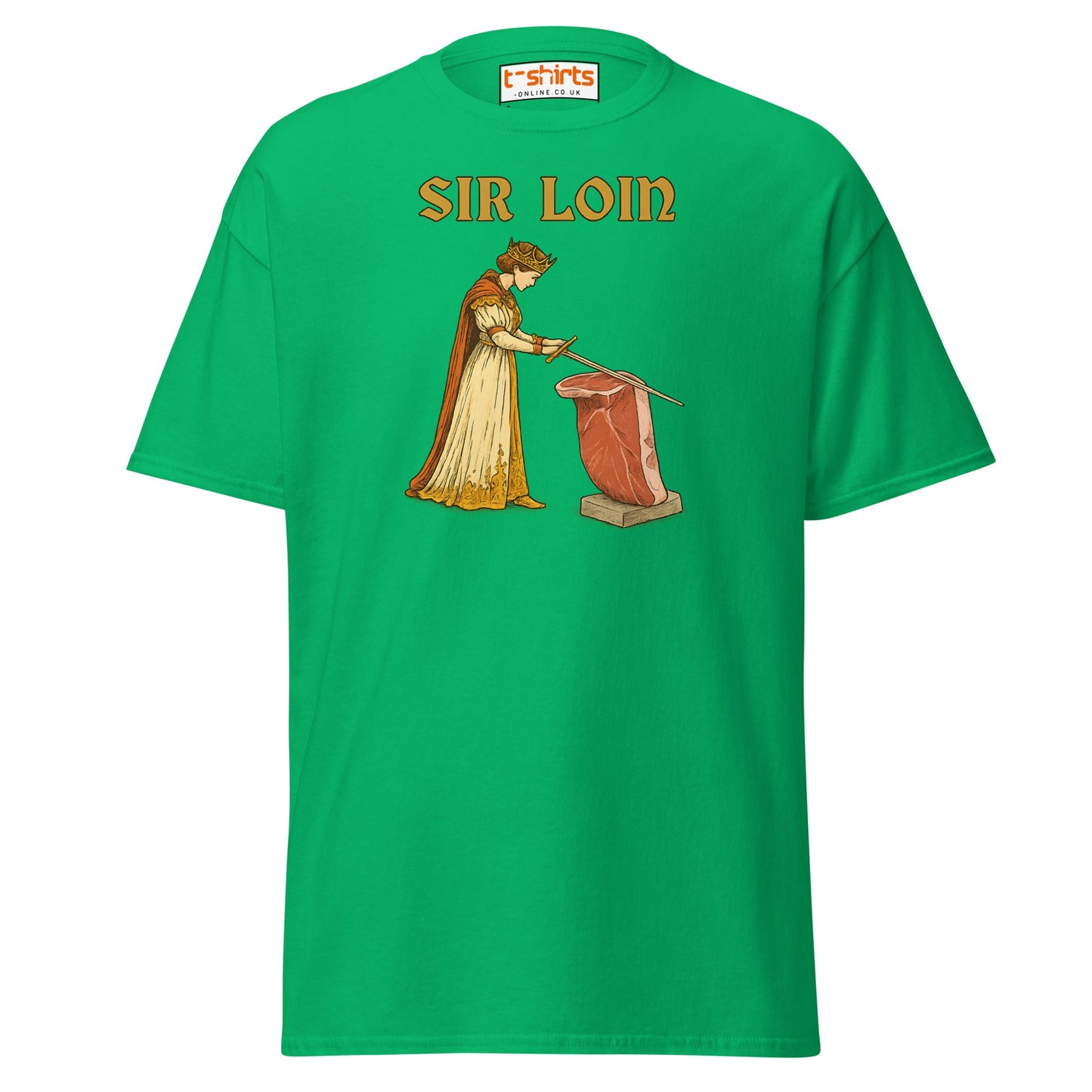 Sir Loin T-Shirt – Funny Steak Knight Pun Tee - Irish Green - T-Shirts Online