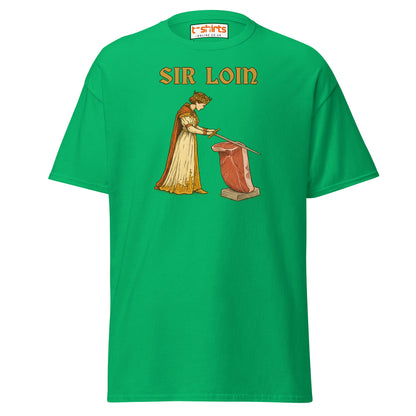 Sir Loin T-Shirt – Funny Steak Knight Pun Tee - Irish Green - T-Shirts Online