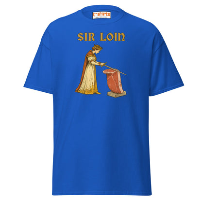 Sir Loin T-Shirt – Funny Steak Knight Pun Tee - Royal - T-Shirts Online
