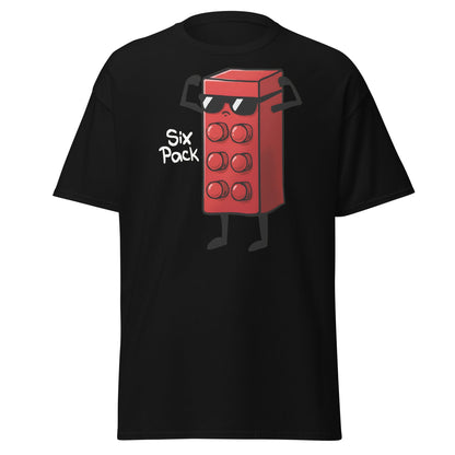 Six Pack Abs Funny Toy Brick Gym Workout T-Shirt - Black - T-Shirts Online