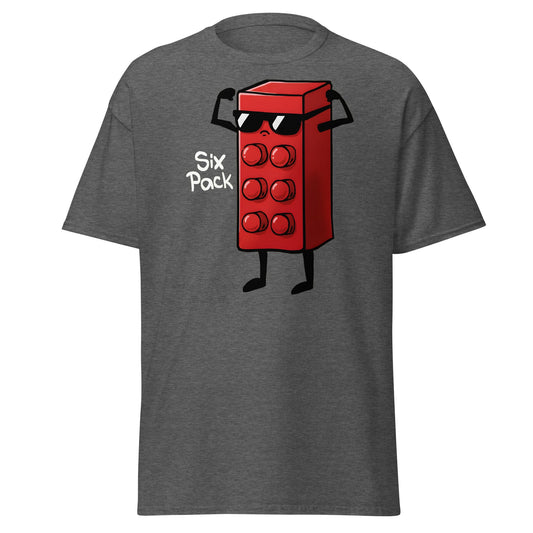 Six Pack Abs Funny Toy Brick Gym Workout T-Shirt - Dark Heather - T-Shirts Online