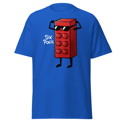 Six Pack Abs Funny Toy Brick Gym Workout T-Shirt - Royal - T-Shirts Online