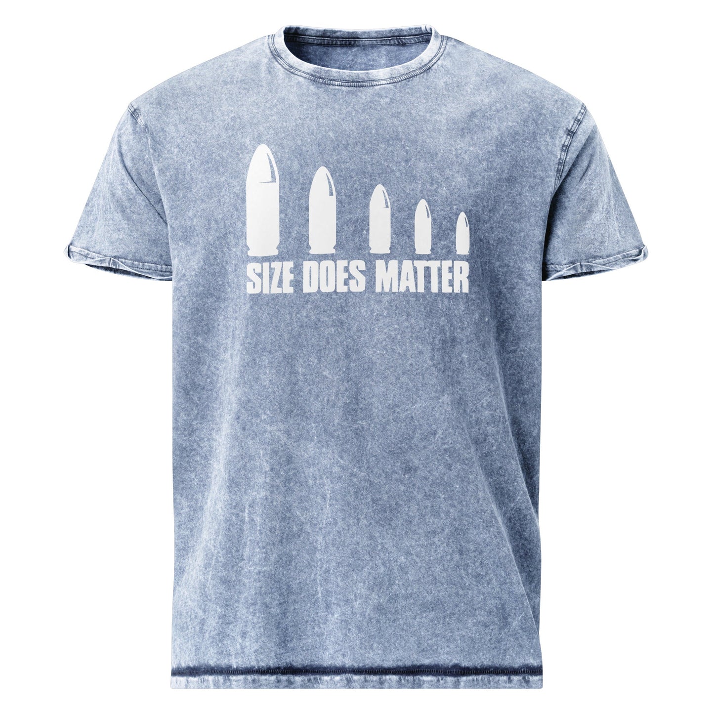 Size Does Matter T-Shirt | Men's Denim Tee - Denim Blue - T-Shirts Online