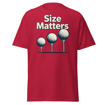 Size Matters Funny Golf T-Shirt - Humorous Men's Golf Tee - Cardinal - T-Shirts Online
