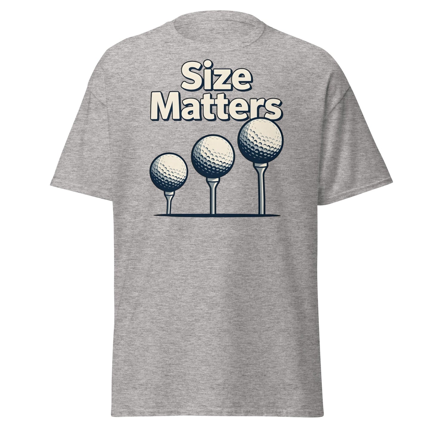 Size Matters Funny Golf T-Shirt - Humorous Men's Golf Tee - Sport Grey - T-Shirts Online