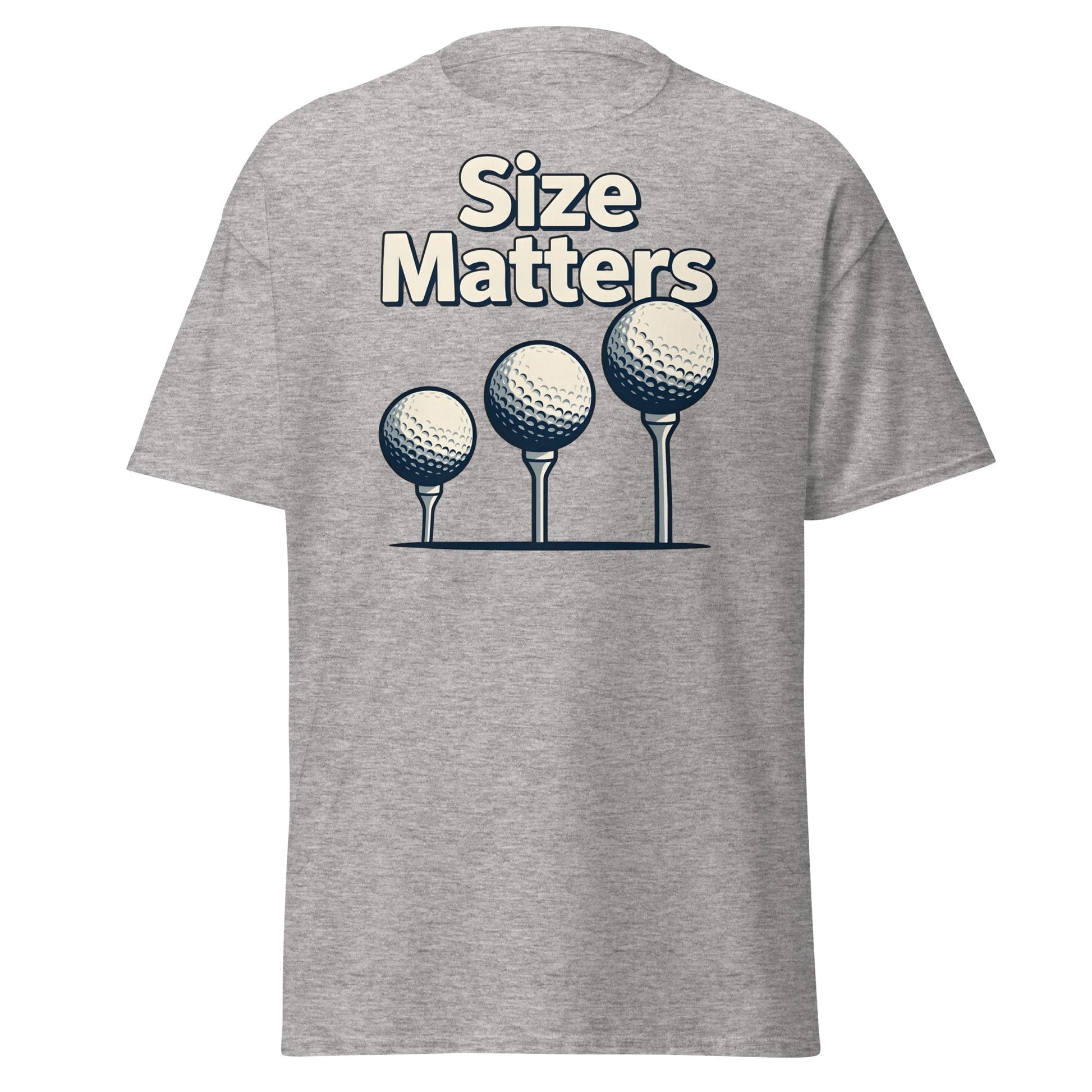 Size Matters Funny Golf T-Shirt - Humorous Men's Golf Tee - Sport Grey - T-Shirts Online
