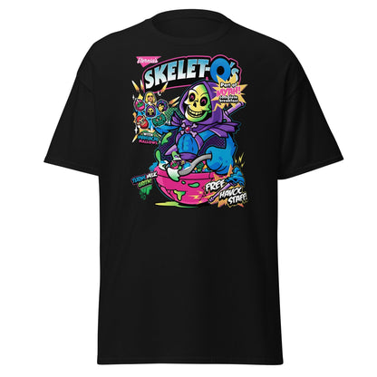Skelet - O's Cereal T-Shirt – Funny Grim Reaper Parody Tee - Black - T-Shirts Online