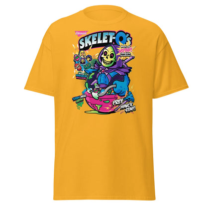 Skelet - O's Cereal T-Shirt – Funny Grim Reaper Parody Tee - Gold - T-Shirts Online