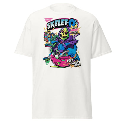 Skelet - O's Cereal T-Shirt – Funny Grim Reaper Parody Tee - White - T-Shirts Online