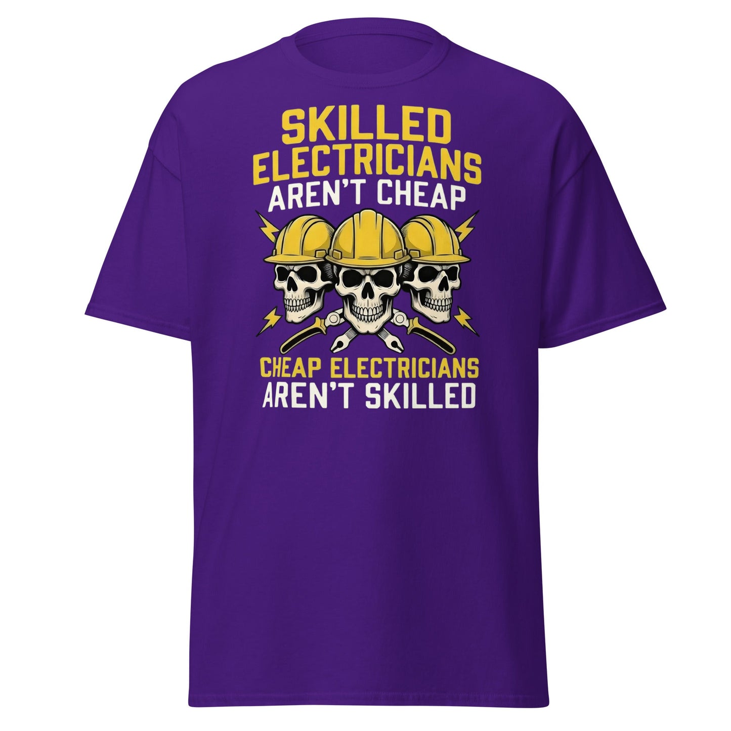 Skilled Electricians Aren't Cheap T-Shirt | Funny Trade Tee - Purple - T-Shirts Online