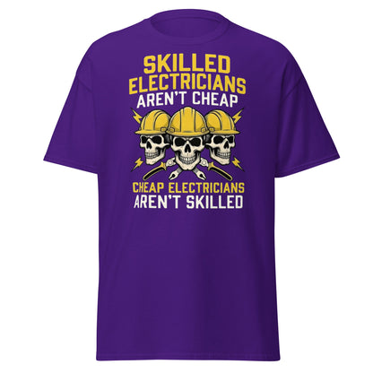 Skilled Electricians Aren't Cheap T-Shirt | Funny Trade Tee - Purple - T-Shirts Online
