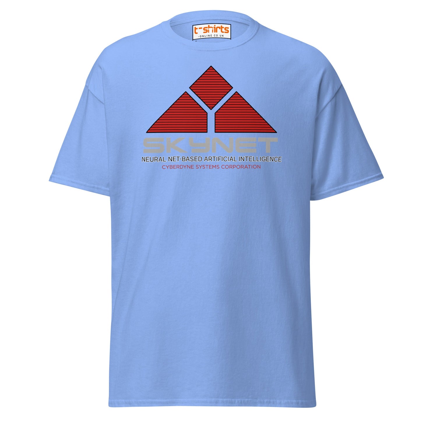 Skynet Logo T-Shirt – Sci - Fi Movie Fans Tee - Carolina Blue - T-Shirts Online