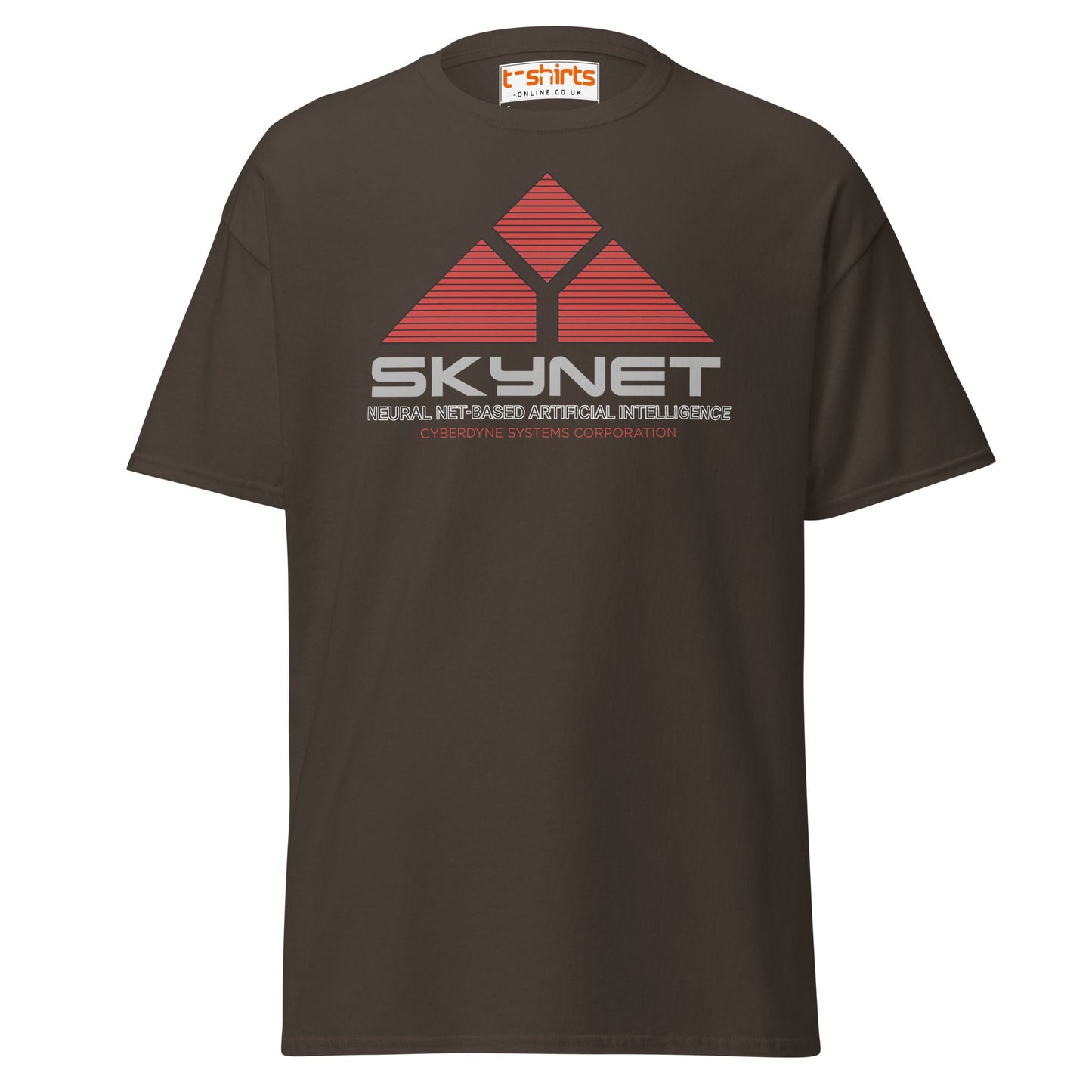 Skynet Logo T-Shirt – Sci - Fi Movie Fans Tee - Dark Chocolate - T-Shirts Online