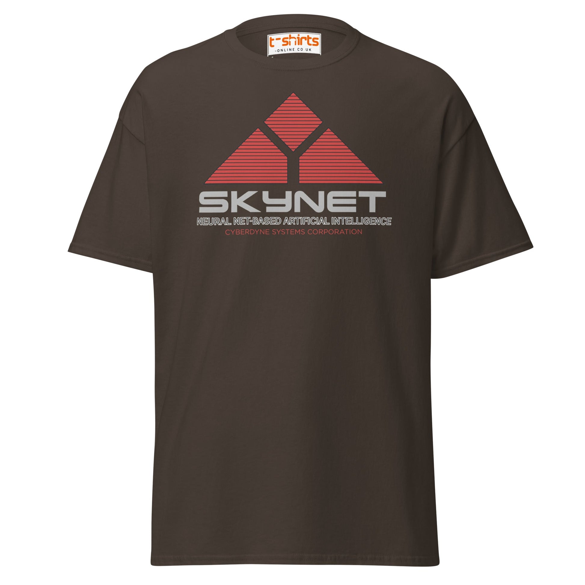 Skynet Logo T-Shirt – Sci - Fi Movie Fans Tee - Dark Chocolate - T-Shirts Online