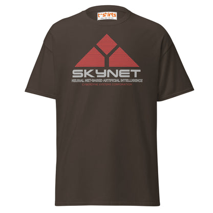 Skynet Logo T-Shirt – Sci - Fi Movie Fans Tee - Dark Chocolate - T-Shirts Online