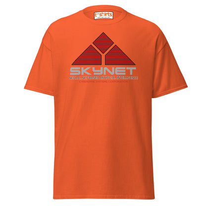Skynet Logo T-Shirt – Sci - Fi Movie Fans Tee - Orange - T-Shirts Online