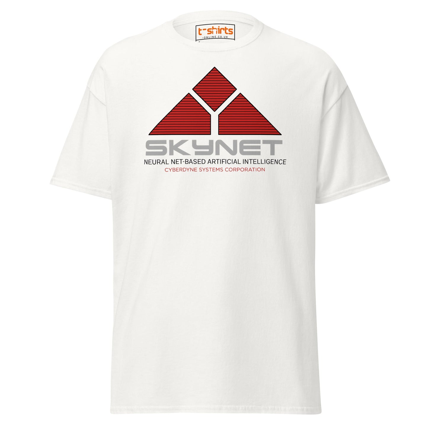 Skynet Logo T-Shirt – Sci - Fi Movie Fans Tee - White - T-Shirts Online