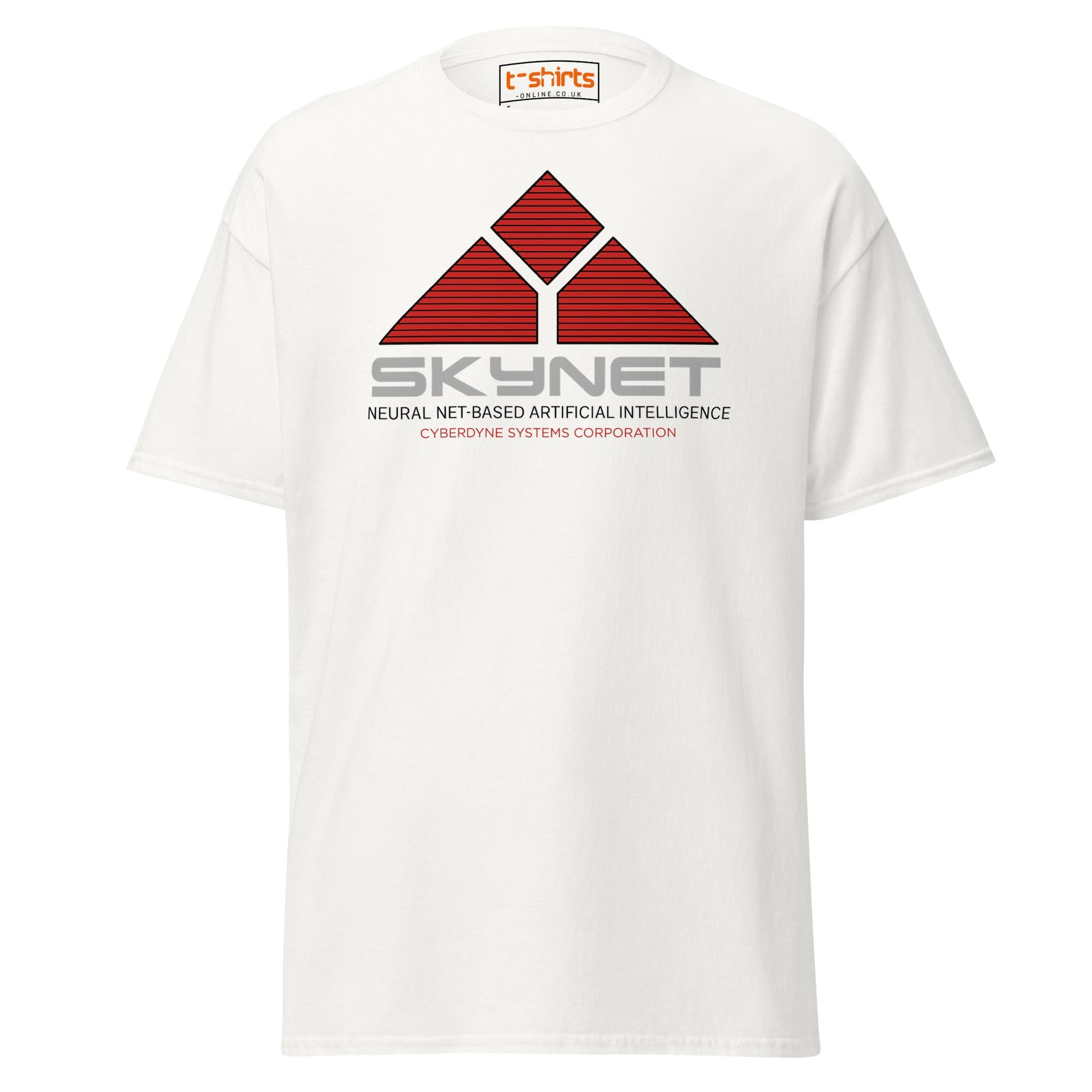 Skynet Logo T-Shirt – Sci - Fi Movie Fans Tee - White - T-Shirts Online
