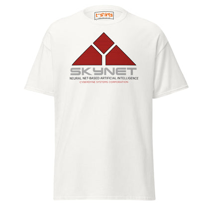 Skynet Logo T-Shirt – Sci - Fi Movie Fans Tee - White - T-Shirts Online